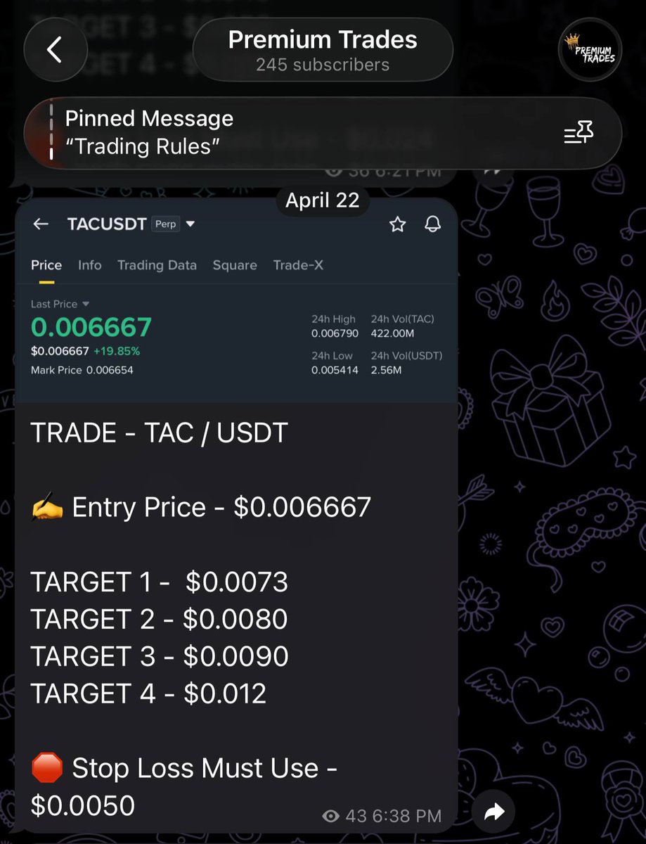 NinjaTraders100's tweet image. Trade - $TAC / $USDT

TARGET 1 HIT 🚀

Easy #money with us  🤝