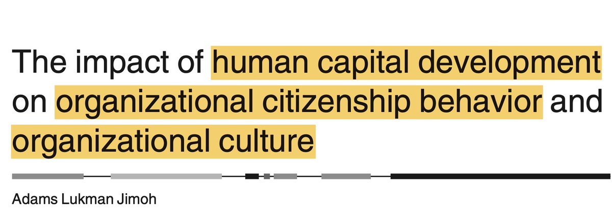 iactjournal's tweet photo. Check out this week’s article examining how human capital development moderates the relationship between organizational culture and organizational citizenship behavior. Article available here: https://t.co/TMBhQp7kw8 https://t.co/GMUITiAYqP
