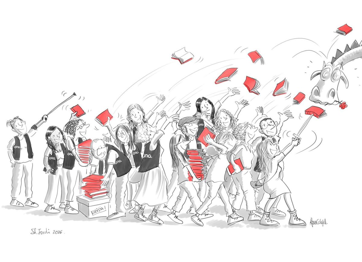 iolandabatalle's tweet photo. SANT JORDI ÉS SANT JORDI
I aquests som nosaltres! 
La vida a @OnaLlibres https://t.co/fumOToxCzh