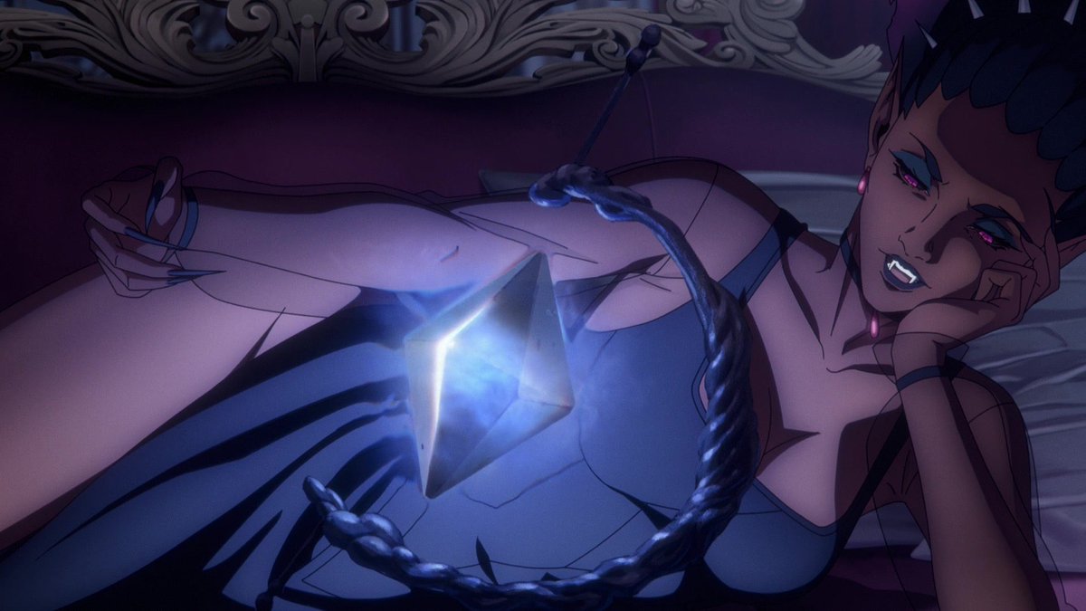 droltatzuentesa's tweet photo. The ancient vampress scrys through her onyx crystal; a frequent witness to alternate realms, the reasons varying each time she watches. Tonight, Drolta desired entertainment…coming across Sukuna’s murder scene satiates her search. A thought keeps her view on what happens next. https://t.co/vZTn3zzkPE