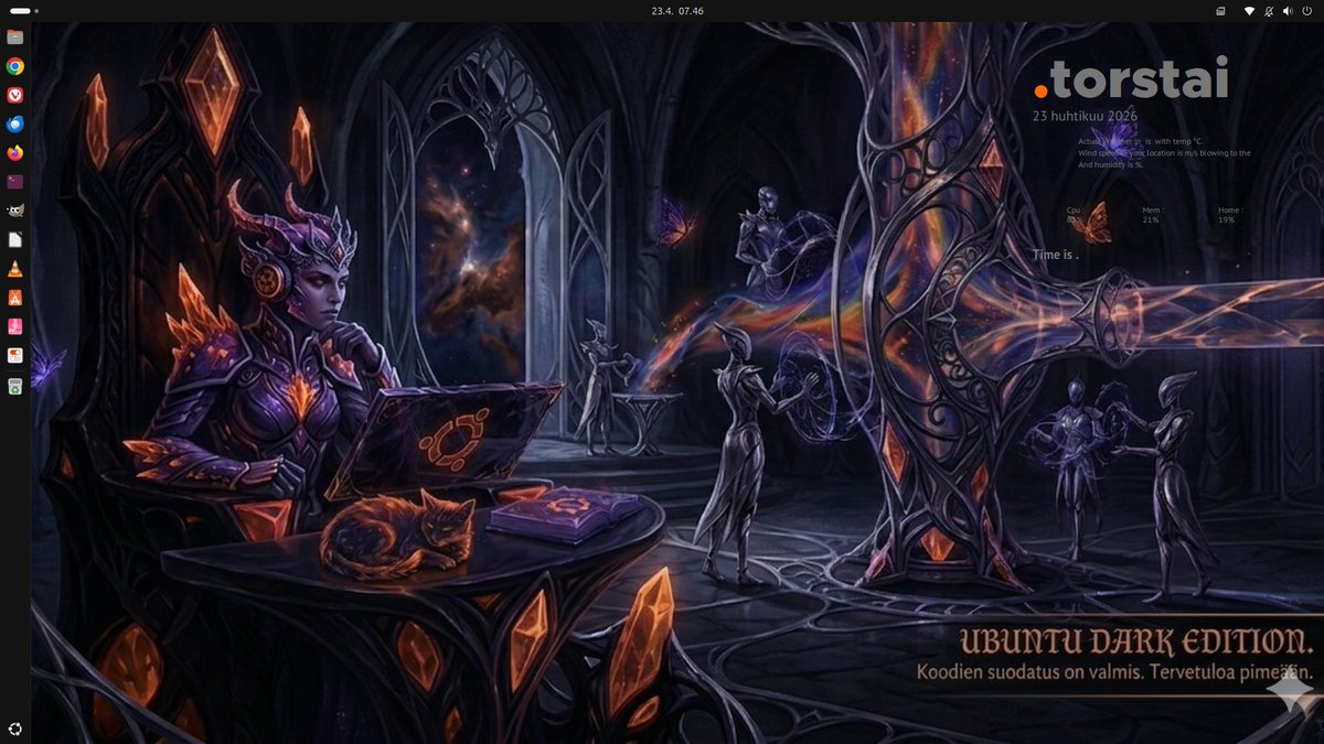 Jarno77's tweet image. ubuntu 26.04 #ubuntu @ubuntu whit #gemini made wallpaper