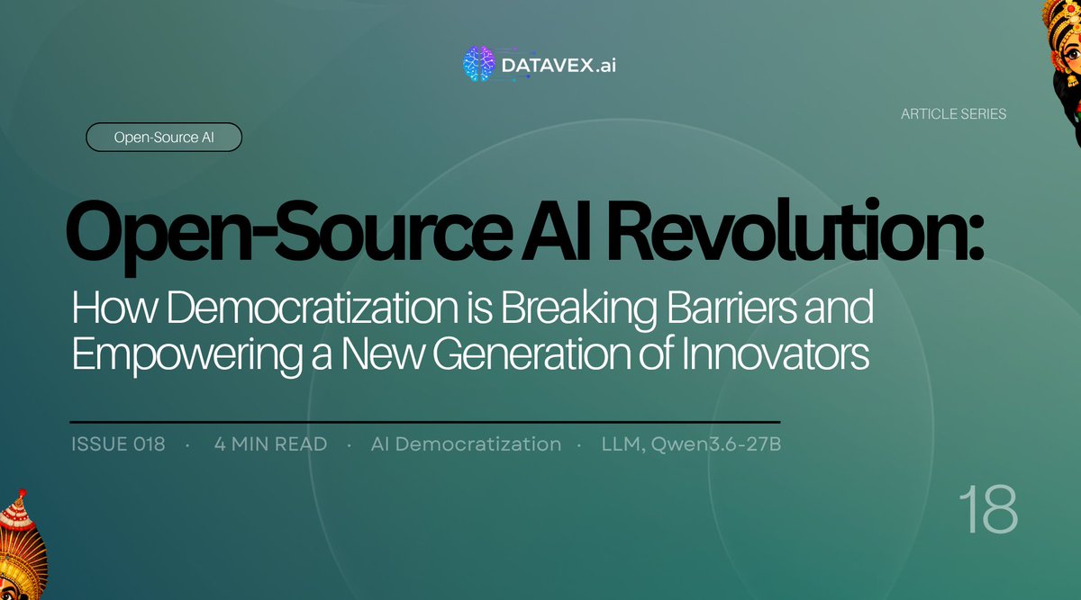 DatavexAI's tweet photo. From 397B MoE Giants to 27B Powerhouses: Why Students, Startups, and Researchers Are Building What… https://t.co/nLaETTGFZm https://t.co/v9RfbH2xCm