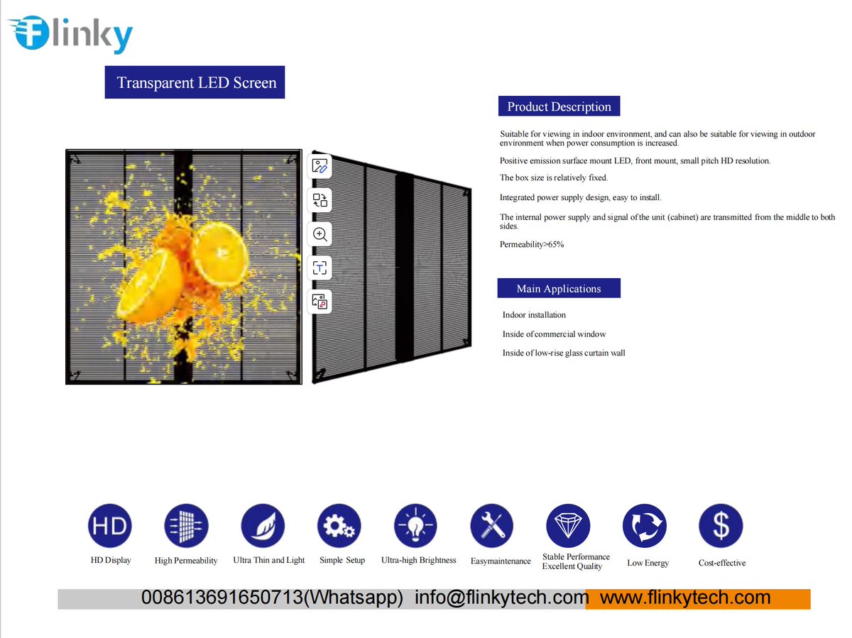 flinkyled719's tweet image. See-Through, Stand-Out.

Official website:flinkytech.com
Whatsapp:wa.me/+8613691650713
Email:info@flinkytech.com

#P3.91 #P2.97 #transparent #led #see-through #transparency #leddisplay #ledcabinet #IP65 #frontaccess #dual-maitenance #ledwall #leddisplay #stock #RGB