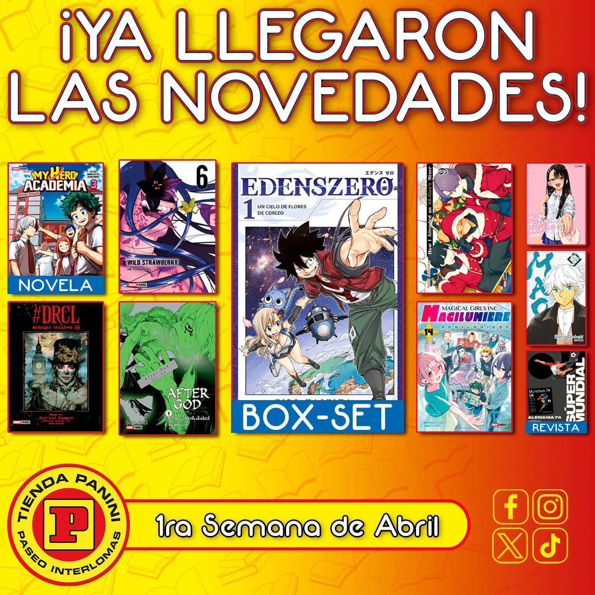 PaniniPaseoInt's tweet image. Ya cuentas con tus
NOVEDADES de MANGA 
Del MES de ABRIL🤗❓

Los esperamos con gusto🤗‼️

Síguenos en nuestras demás 
Redes: acortar.link/MvVxU9

#manga #Panini #editorialpanini #paninimangamexico #cdmx  
#tiendapaninipaseointerlomas