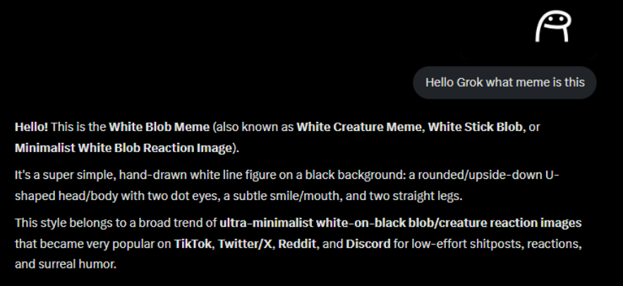 White blob tweet media