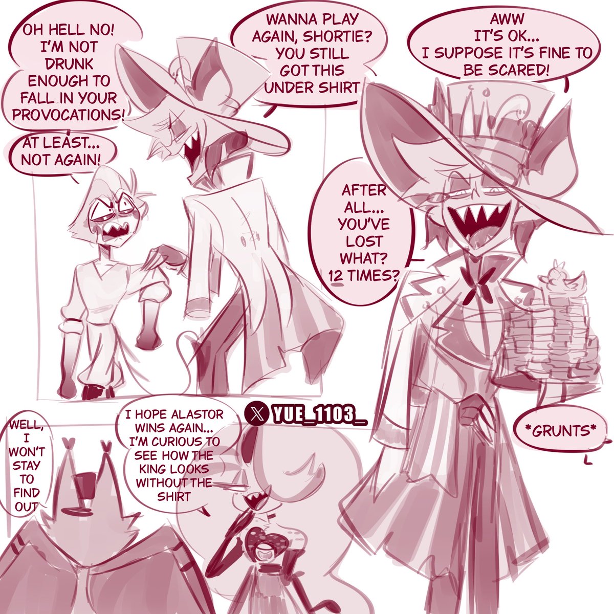Alastor needs to win again in poker… For educational purposes