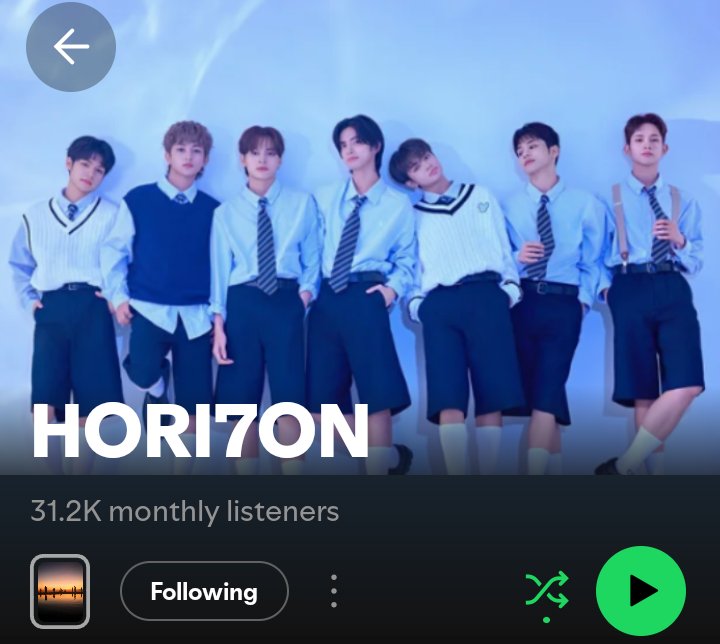HORI7ON's Monthly Listeners is now at 31,175, an increase of 1,122. This is the group's highest number of additional listeners since it dwindled after LUNOD promotions are over. This is also their 6th day of consecutive increases. Congrats!

#HORI7ON #호라이즌
<a href="/HORI7ONofficial/">HORI7ONofficial</a>
