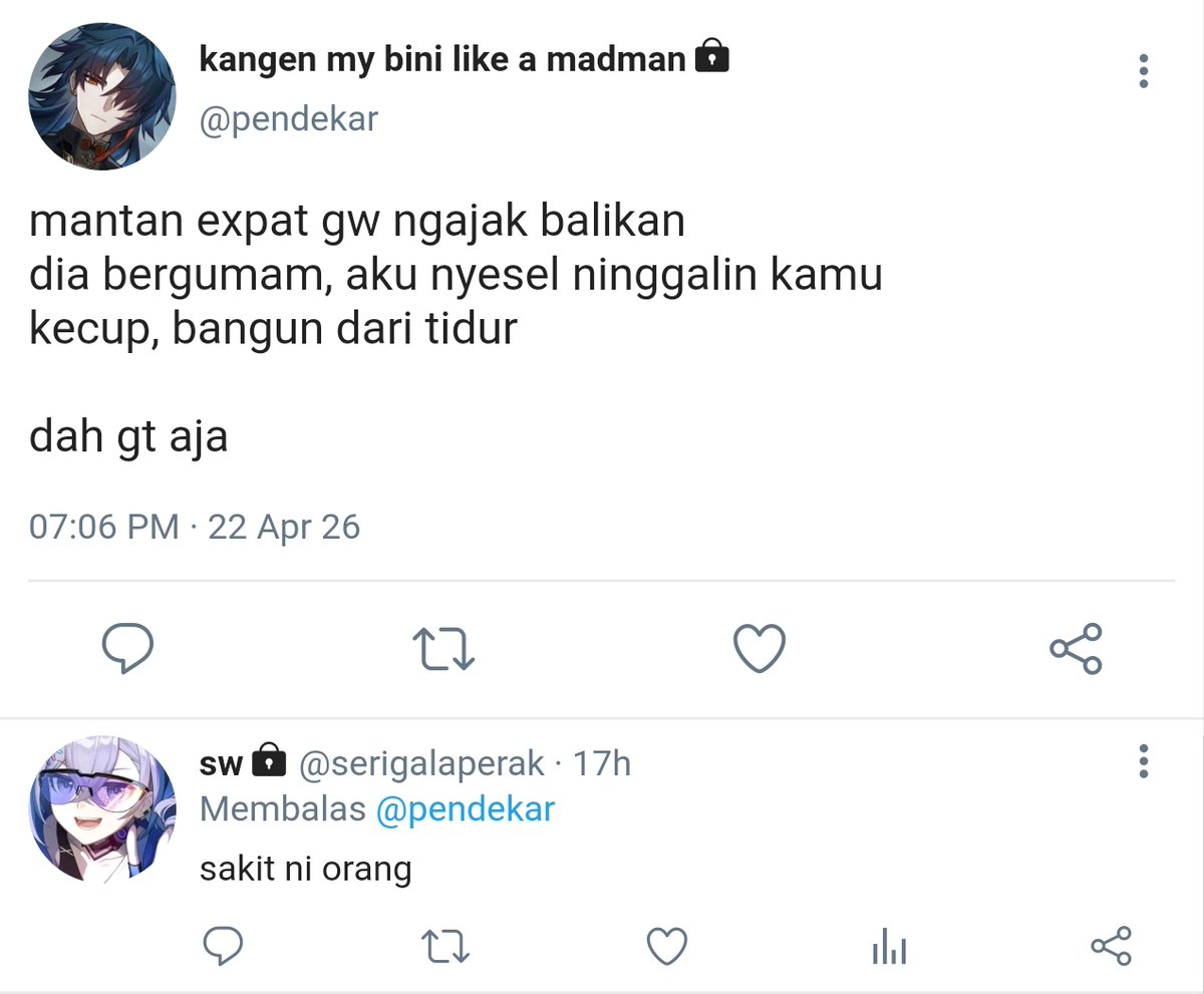 ficmyu! cw // bxb , renheng , blade x dan heng , ooc (for fun only)
singkat, padat, mantan expat