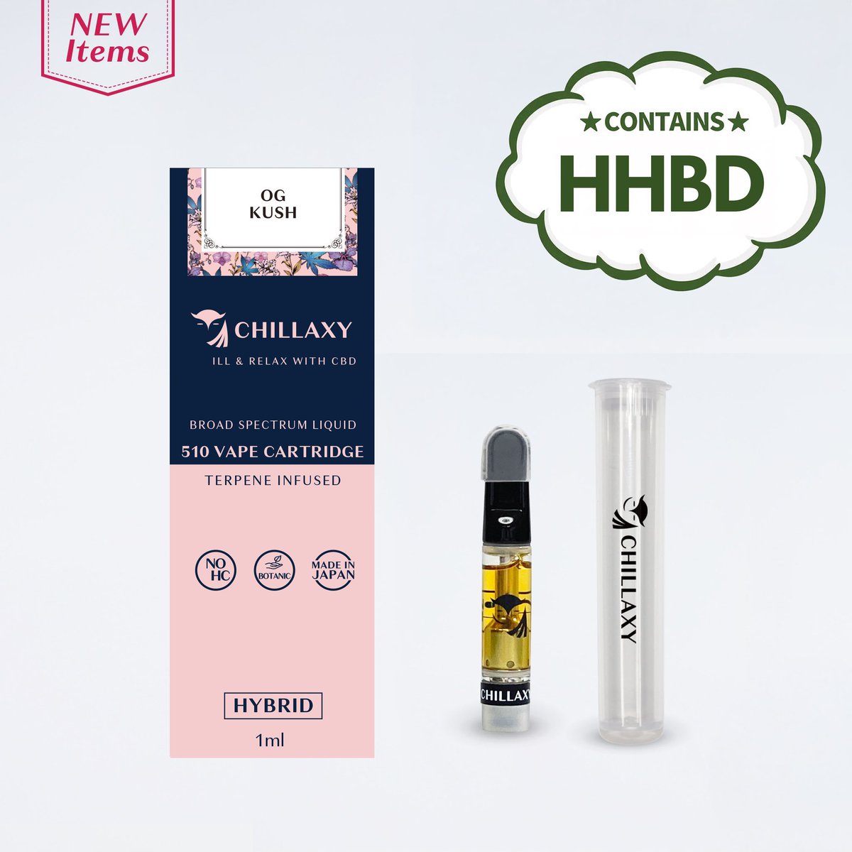 CHILLAXY_azabu1's tweet image. パッケージCRDPリキッド🍯と同じですが
🆕中身は全く違うHHBDの1.0mlが発売‼️

サティバ💥ハイブリッド🌿インディカ💤
 この3種類からお選びいただけます🍀*゜

その他H4CBHやジョイント🚬エディブル🍫
ラスト3本だけH4CBNも僅かにあります🍓

#CBD #CBN #CBG #東京 #港区 #六本木 #新橋 #麻布十番