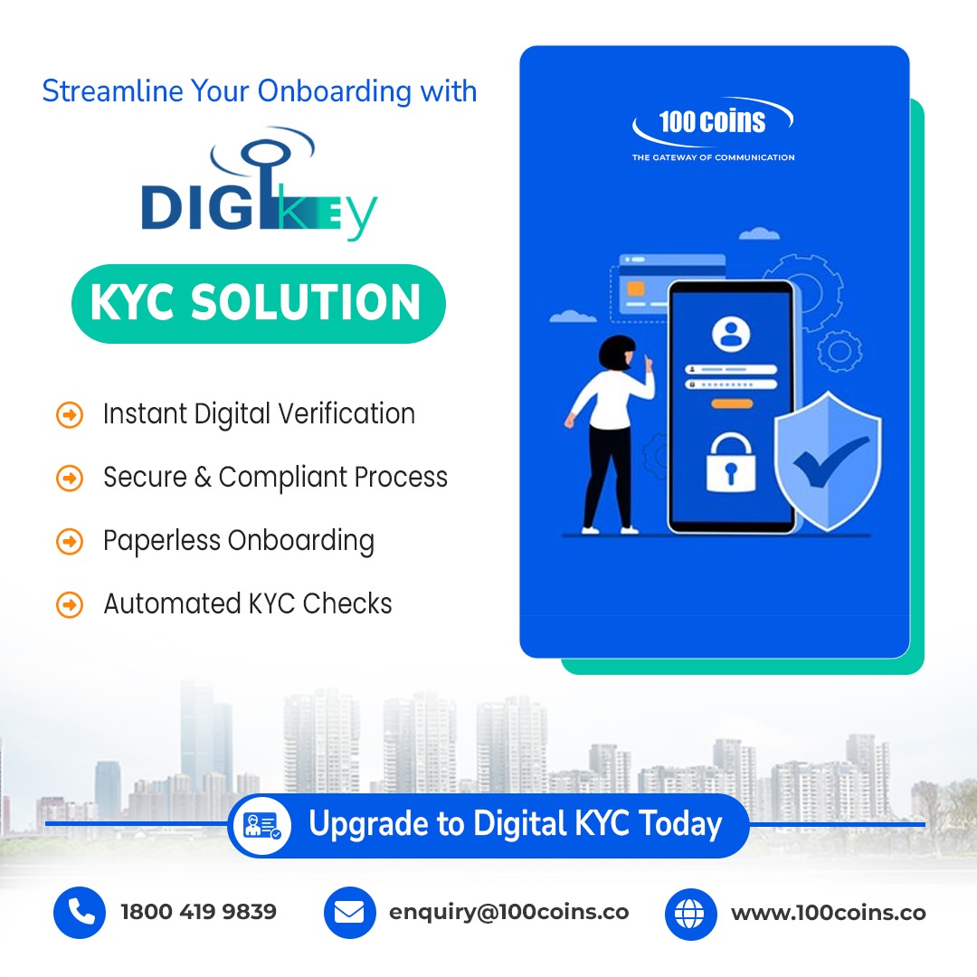 AditekSystemsPL's tweet photo. Streamline your onboarding with DIGIkey KYC Solution
· Instant Digital Verification
· Secure & compliant Process
· Paperless onboarding
For details,Call–18004199839 & mail-enquiry@100coins.co
#KYCSolution #DIGIkeyKYC #100Coins #AditekSystemsPrivateLimited #Onboarding #Paperless https://t.co/6yujkGSgu9
