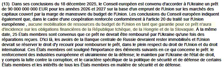 PChaibriant's tweet image. Les "prêts" à l'Ukraine c'est la démocratie à tête du client.
Hongrie, Slovaquie et la République tchèque ont accepté le "prêt" (don) de 90 MILLIARDS à condition que  ce ne soit pas considéré comme une dette de l'Union des 27, mais comme une dette des 24.
C'est-à-dire qu'ils