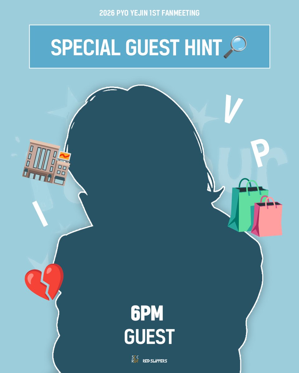 [📢] #표예진 #PYOYEJIN
2026 PYO YEJIN 1ST FANMEETING [Pop Your Joy]

✨ SPECIAL GUEST EVENT ✨

🎁 댓글 추첨을 통해 팬미팅 티켓 2매를 선물로 드립니다!

• 참여 기간 : 04.28(화) 11:59PM까지
• 참여 방법 : 1, 2회차 게스트 이름과 관람 희망 시간을 인용으로 작성
  (예시: "1회차