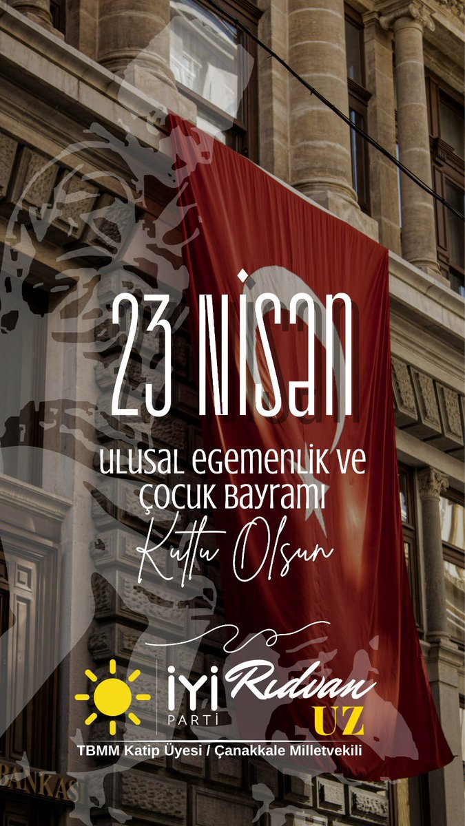 ridvanuz17's tweet photo. Vatanımızın yarınlarını çocuklarımıza emanet eden Gazi Mustafa Kemal Atatürk’ü rahmet, saygı ve minnetle anıyor, evlatlarımızın 23 Nisan Ulusal Egemenlik ve Çocuk Bayramı’nı en içten dileklerimle kutluyorum. https://t.co/RZCuwOyCsz
