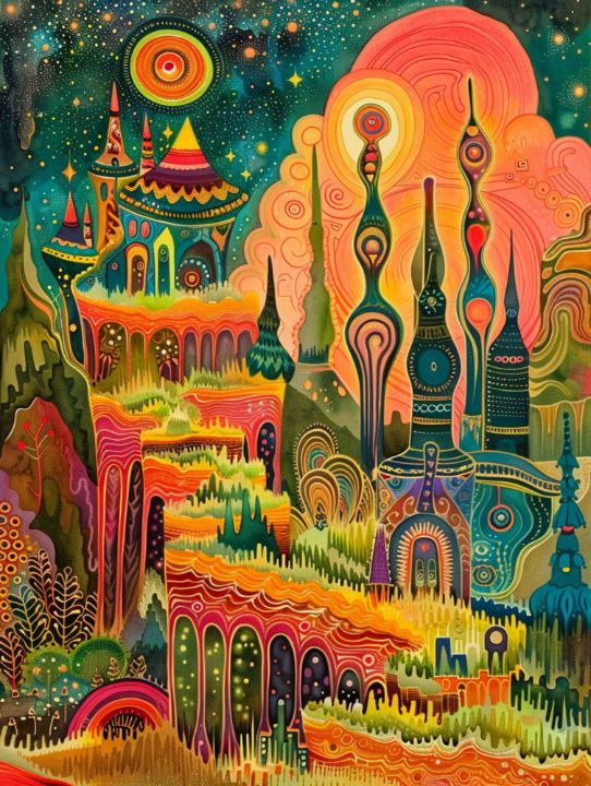 Art of the Day! "Psychedelic wall art". Buy at: ArtPal.com/maxleron?i=306…