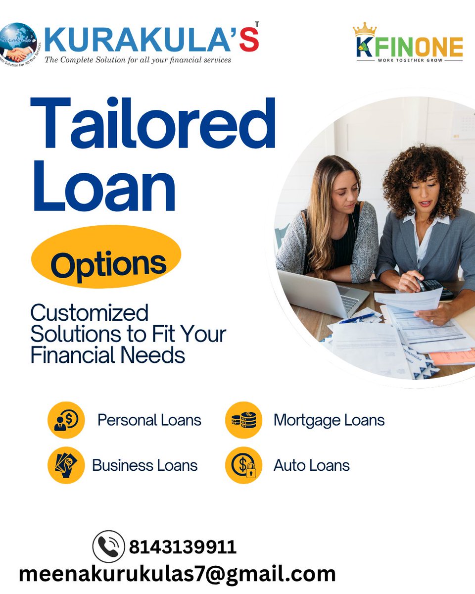 meenakurakulas7's tweet image. Need a loan that fits your needs? 💰
Get customized solutions for Personal, Business, Home &amp;amp; Auto loans with quick processing and trusted support.
📞 8143139911
📧 meenakurukulas7@gmail.com

#LoanServices #EasyLoans #Finance #PersonalLoan #BusinessLoan #HomeLoan #AutoLoan