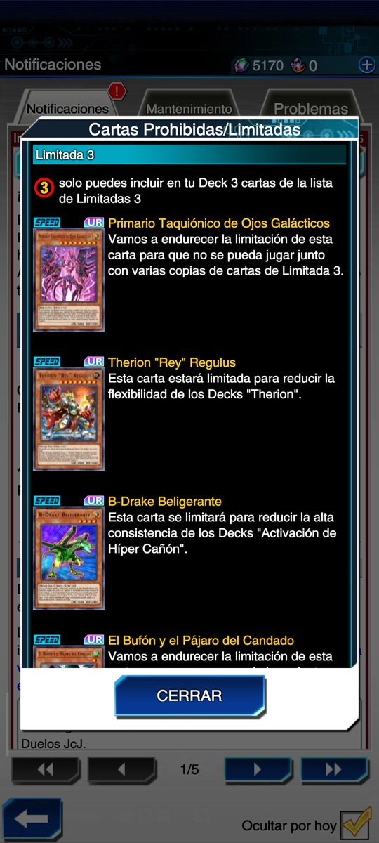 YadenSword's tweet photo. Nueva banlist parte 2 https://t.co/auRGBayJWd