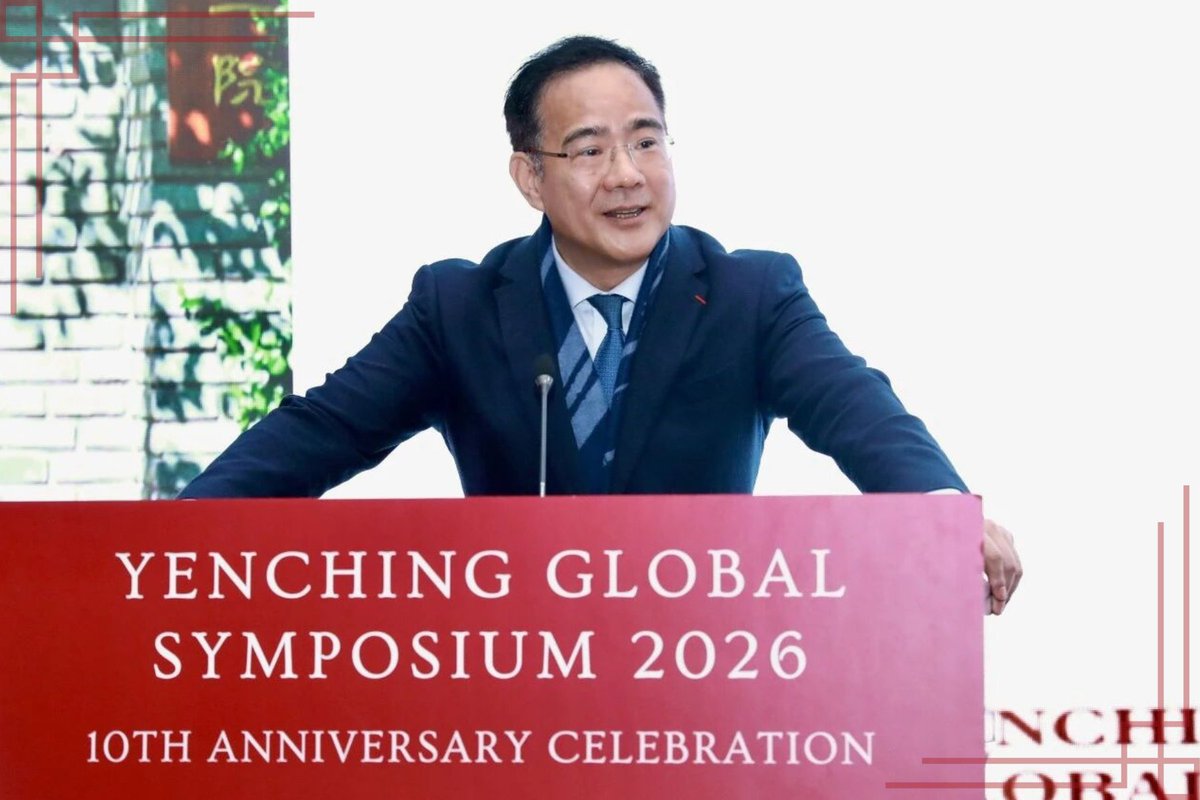 PKUYCA's tweet image. Delegates heard remarks from YCA Dean Dong Qiang, Jean-Pierre Raffarin, former #PrimeMinister of the #French Republic and Shuhsi Hsü Chair Professor of Yenching Academy, as well as a #keynote speech by Li Daokui, Director of the Academic Centre for Chinese Economic Practice and