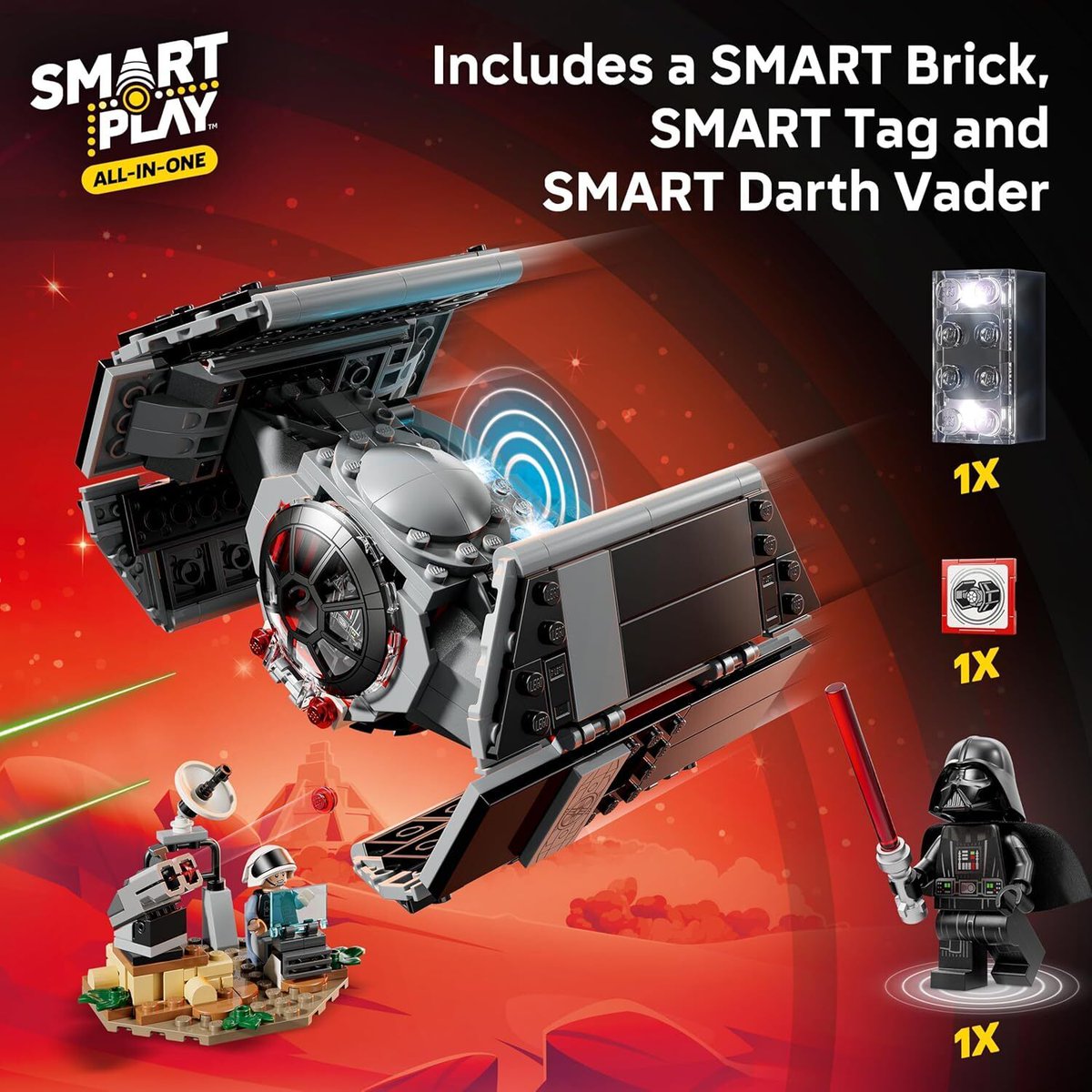 _Geotherma's tweet image. Amazon - LEGO Star Wars SMART Play: Darth Vader’s TIE Fighter Interactive Building Toy 

$69.97 - amzn.to/4vMQFhY Ad

#StarWars #Lego
