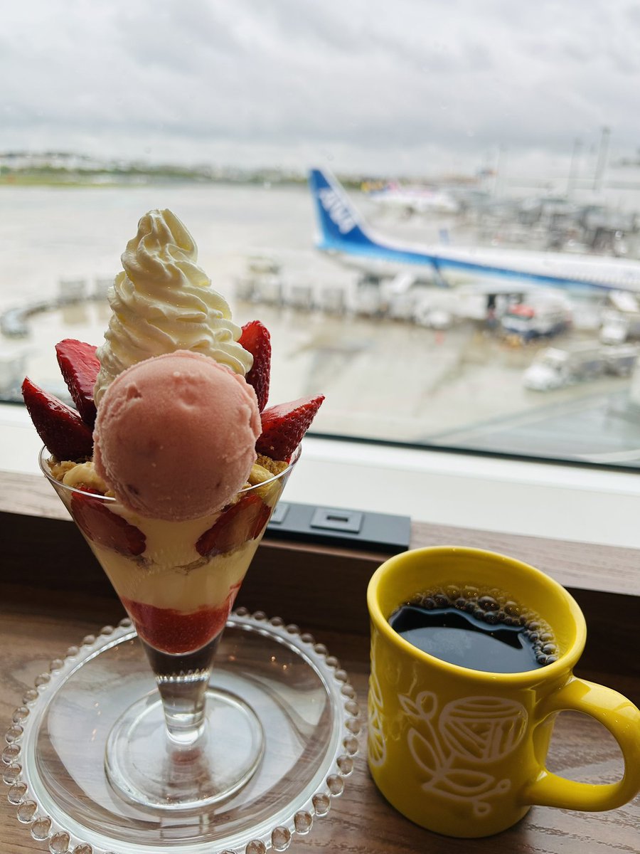 やっぱりね、食べるよね🍓

ここ✈️ずっと見れて最高。
飛行機見るために羽田行くぐらいには航空好きでもある🫡