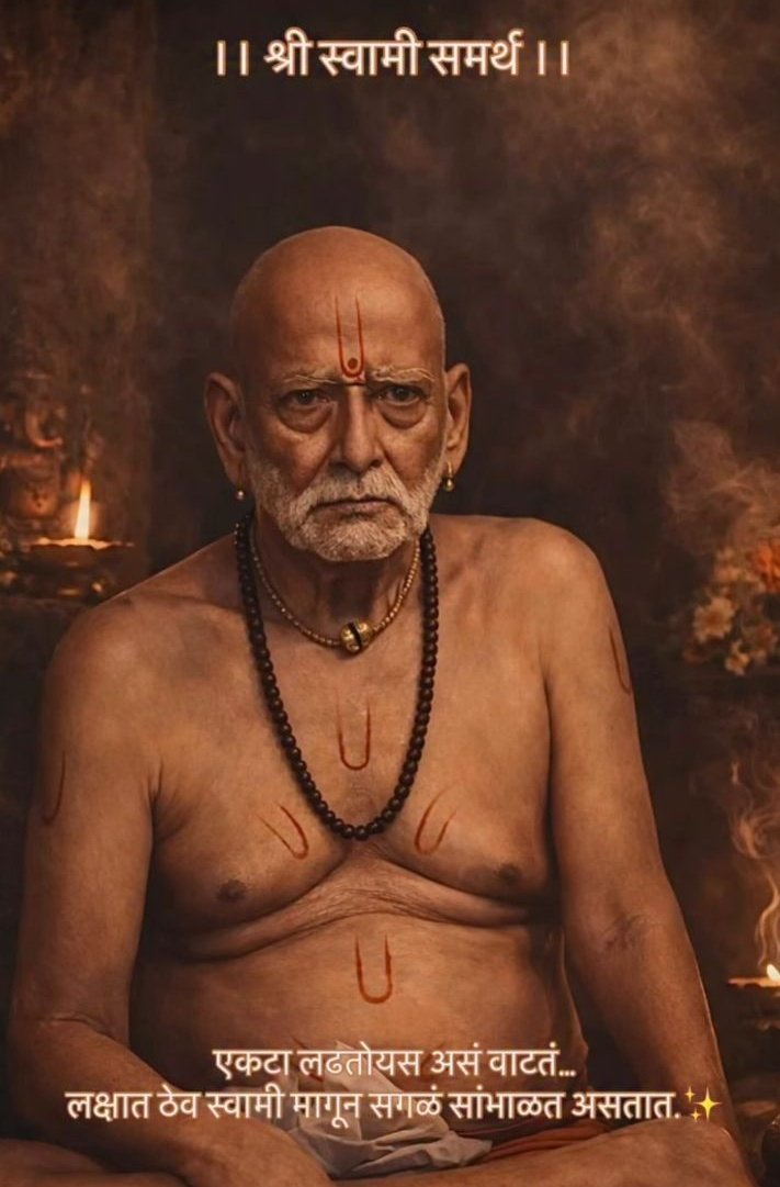 aarati_saw's tweet image. स्वामी समर्थ आहेत, मग भीती कशाची? 🙌

#FearlessFaith #SwamiSupport #DivineGuidance #SpiritualStrength #BelieveInGod #MotivationDaily