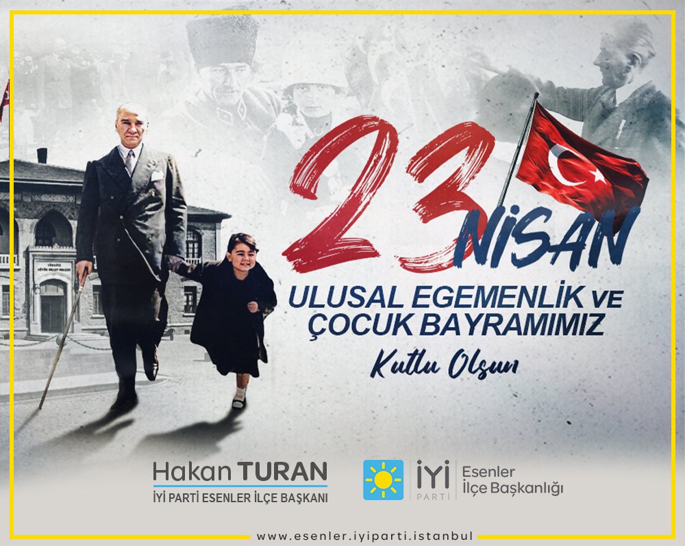 “Egemenlik kayıtsız şartsız milletindir" şiarıyla bizlere bu bağımsız vatanı emanet eden Gazi Mustafa Kemal Atatürk’ü ve İstiklal mücadelemizin tüm kahramanlarını rahmetle, minnetle anıyor, geleceğimizin teminatı çocuklarımızın bayramı kutluyoruz.
<a href="/iyiparti/">İYİ Parti</a> <a href="/iyiparti_34/">İYİ Parti İstanbul</a>