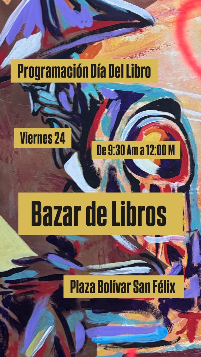 Buscandolibros's tweet photo. El viernes 24 seguimos activos celebrando el día del libro.
👇🏾👇🏾👇🏾 https://t.co/5B9uJXKWYm