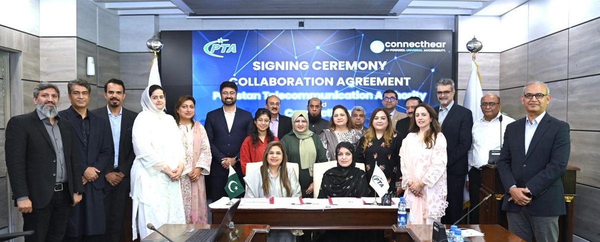 PTAofficialpk's tweet photo. Islamabad (23rd April, 2026): PTA and ConnectHear join hands on International Girls in ICT Day 2026 to advance digital inclusion and accessibility for women and girls with hearing impairments.
#GirlsInICT #ICT4Inclusion #DigitalInclusion #AccessibleTech #PTA #ConnectHear #WomenInTech #InclusionMatters #TechForGood #AccessibilityForAll #EmpowerWomen #DigitalPakistan #BreakingBarriers #InclusiveFuture