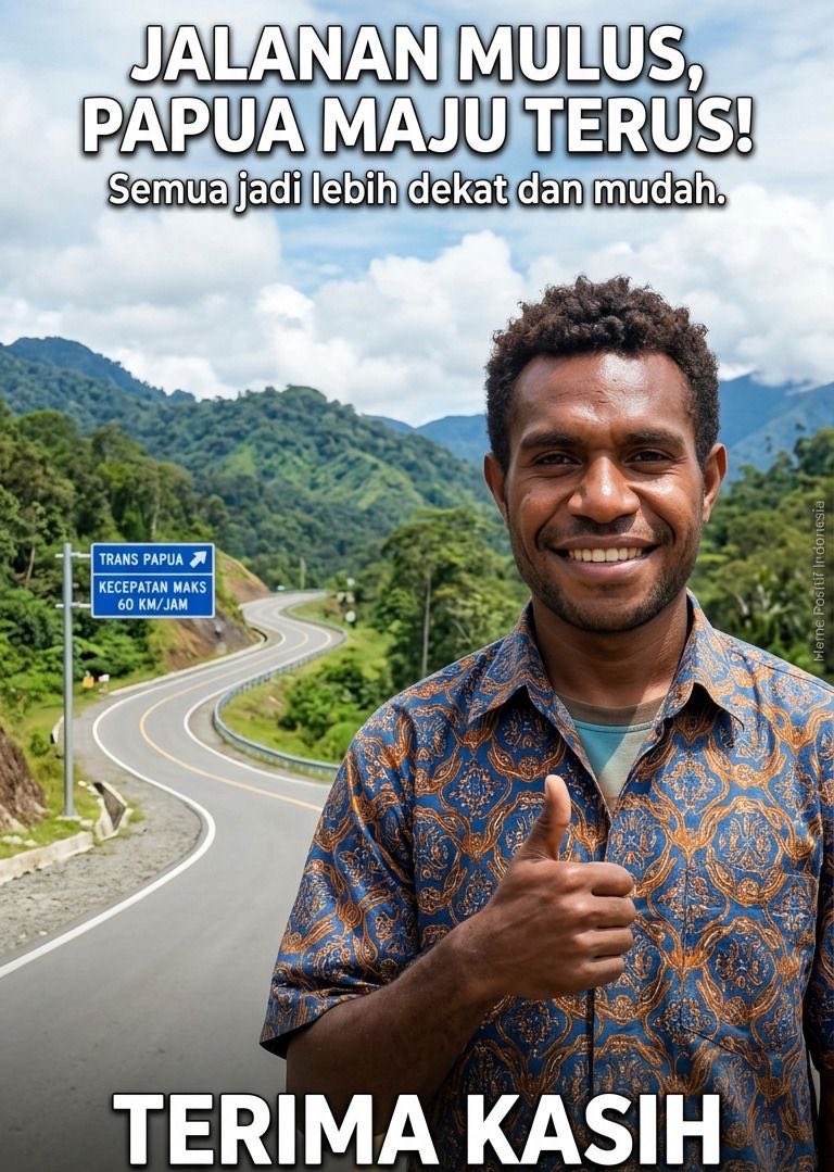 falvu's tweet photo. Jalan Trans Papua adalah bukti bahwa akses bisa mengubah banyak hal. Dulu perjalanan antarwilayah begitu berat, bahkan kadang mempertaruhkan keselamatan. Sekarang, perlahan jalur ini membantu warga menjalani hidup dengan lebih mudah.
- #JalanTransPapua
- #Papua
- #AksesUntukPapua https://t.co/6V4UDTG9en