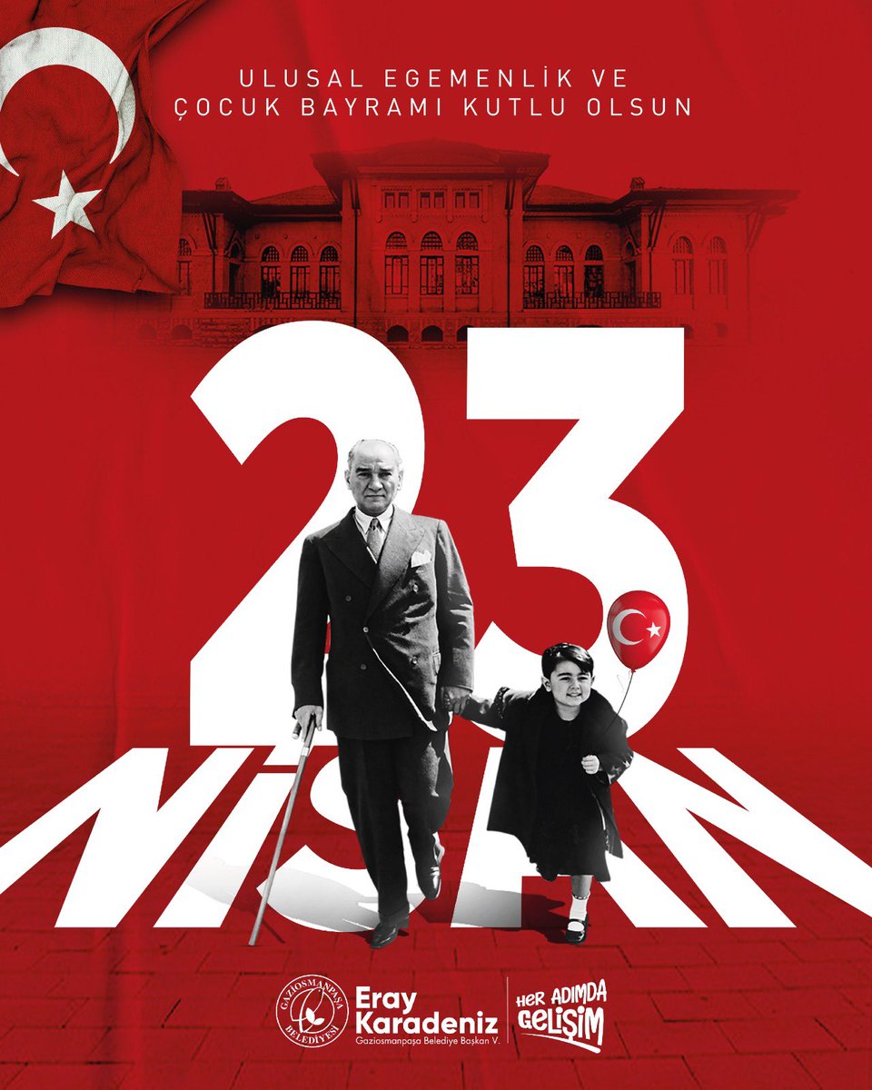 eraykaradeniz's tweet photo. 23 Nisan Ulusal Egemenlik ve Çocuk Bayramımız kutlu olsun! 🇹🇷

Gazi Mustafa Kemal Atatürk’ün, çocuklarımıza armağan ettiği bu özel günün coşkusunu yürekten yaşıyoruz. 

Geleceğimizin teminatı olan çocuklarımızın; sevgiyle büyüdüğü, eğitimle güçlendiği ve yarınlara en iyi şekilde hazırlandığı bir Türkiye için gayretle çalışmaya devam edeceğiz.