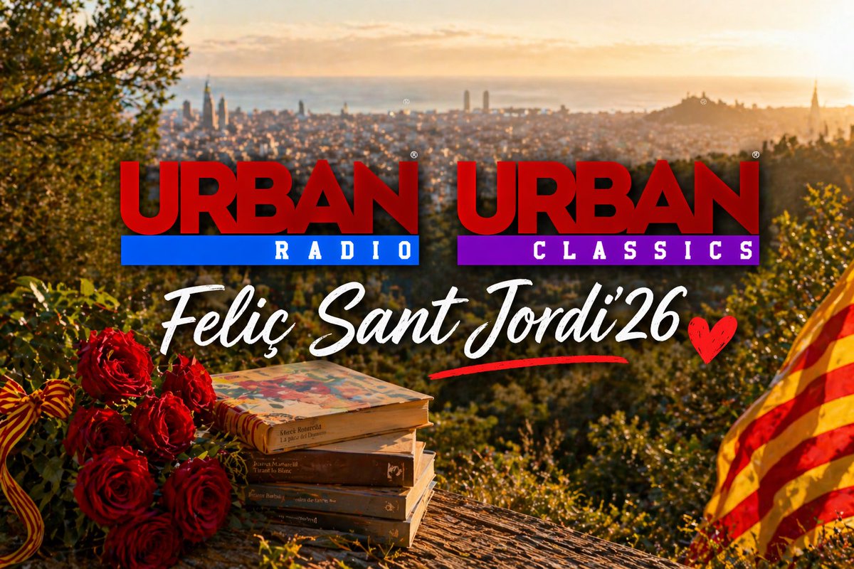 urb_radio's tweet photo. 🌹📚 Feliç Sant Jordi ’26!

Avui celebrem l’amor, la cultura i la màgia dels llibres i les roses. Que aquest dia especial ompli els carrers de somriures, il·lusió i moments inoblidables.❤️✨#FeliçSantJordi #SantJordi2026 #SantJordi26 #Barcelona #Catalunya #LlibresIRoses #23dAbril https://t.co/GPzLj8zzf5