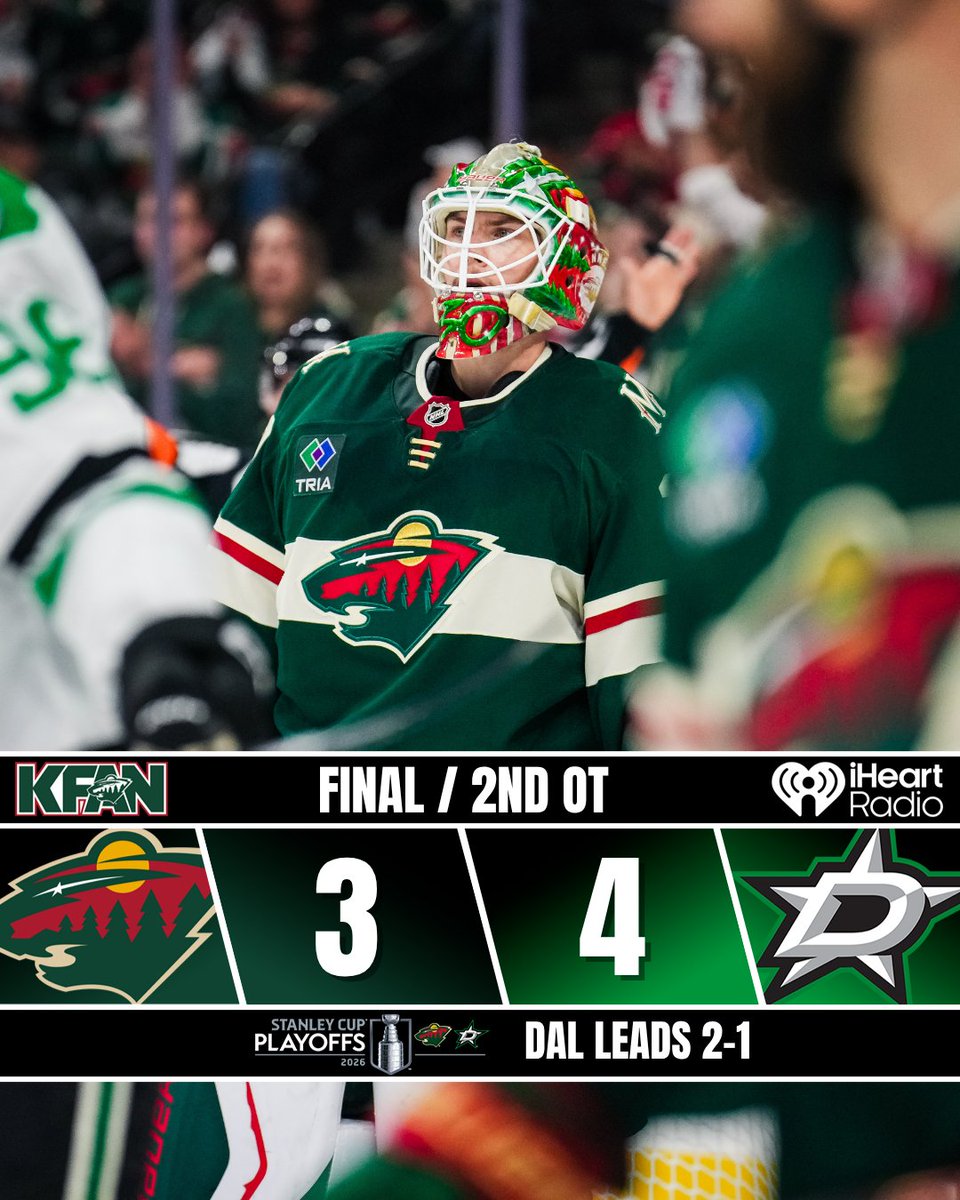 KFAN1003's tweet image. Final from Game 3

#mnwild | #NHL