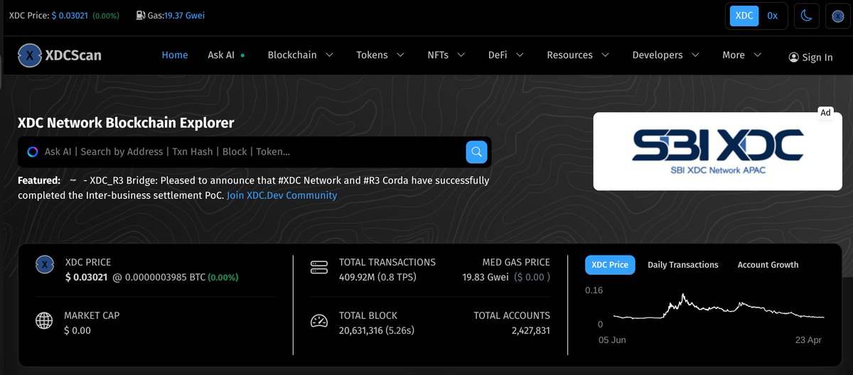 OpenScan_Ai's tweet photo. Still copying tx hashes blindly? 👀

With XDCScan, you can verify, track &amp; validate transactions in real-time — not just view them.
Transparency starts here 👇
https://t.co/Ot5NAEqrpm

Powered by @OpenScan_Ai 

#XDC #Blockchain https://t.co/3uAH8PE02v
