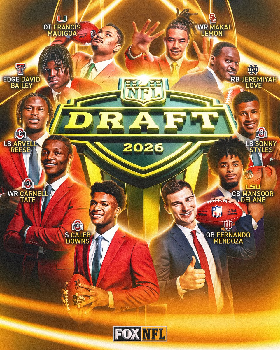 NFLonFOX's tweet image. DRAFT DAY IS HERE 🤩

Time to meet the future of the NFL 🏈