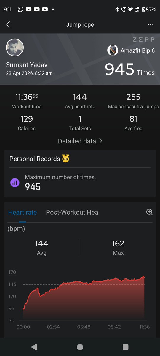 SumantYadav4's tweet image. Thursday:5K

#FitnessBang2026 #FetchYourBody2026 #RunningWithTumiSole #AdmireYourself #RunningWithSoleAC #NikeRunClub @RunningWithTum1 @runningpunks #fitindia @FitIndiaOff