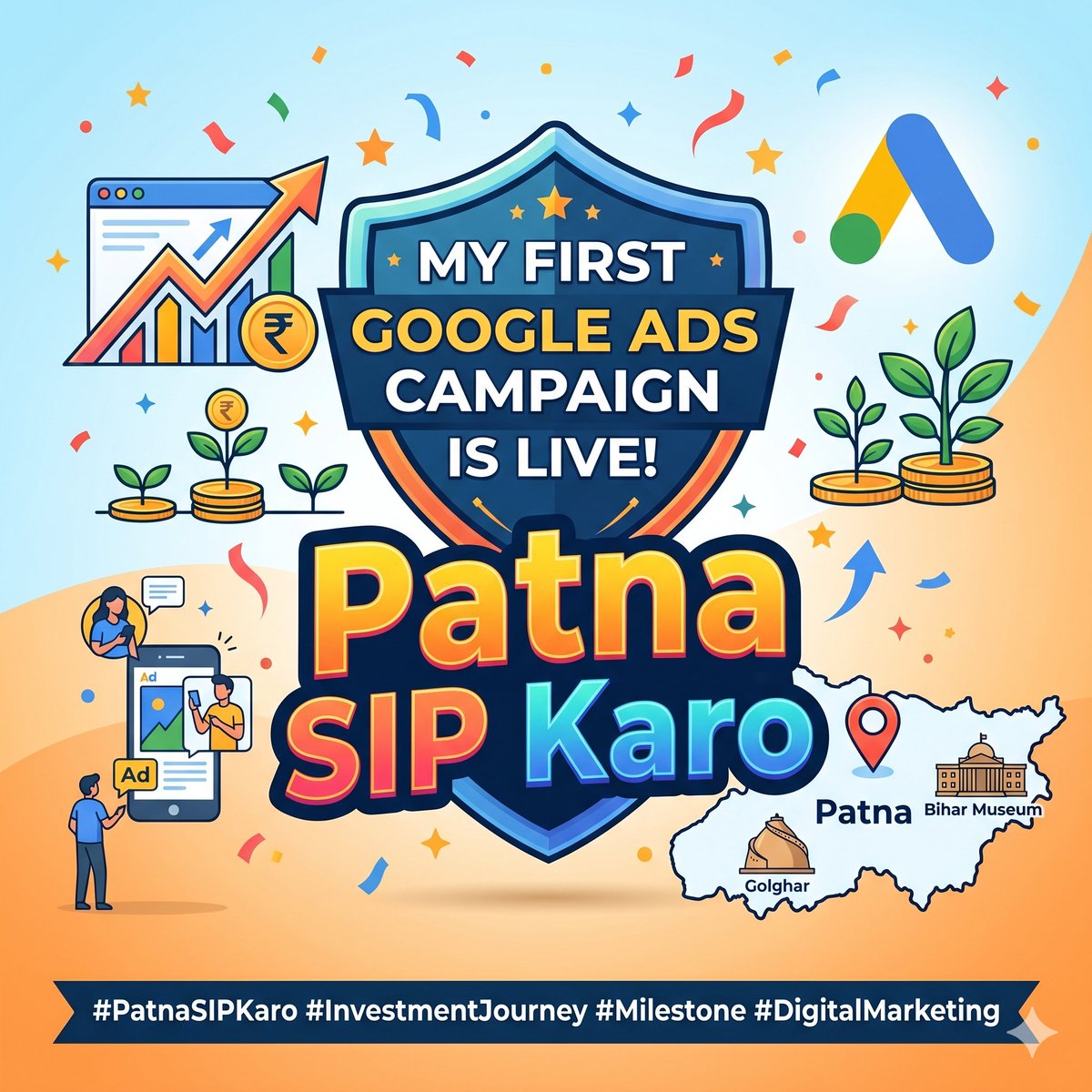 sumanmasset's tweet image. Starting my first @googleads campaign. 
#patnasipkaro #sip #mutualfund