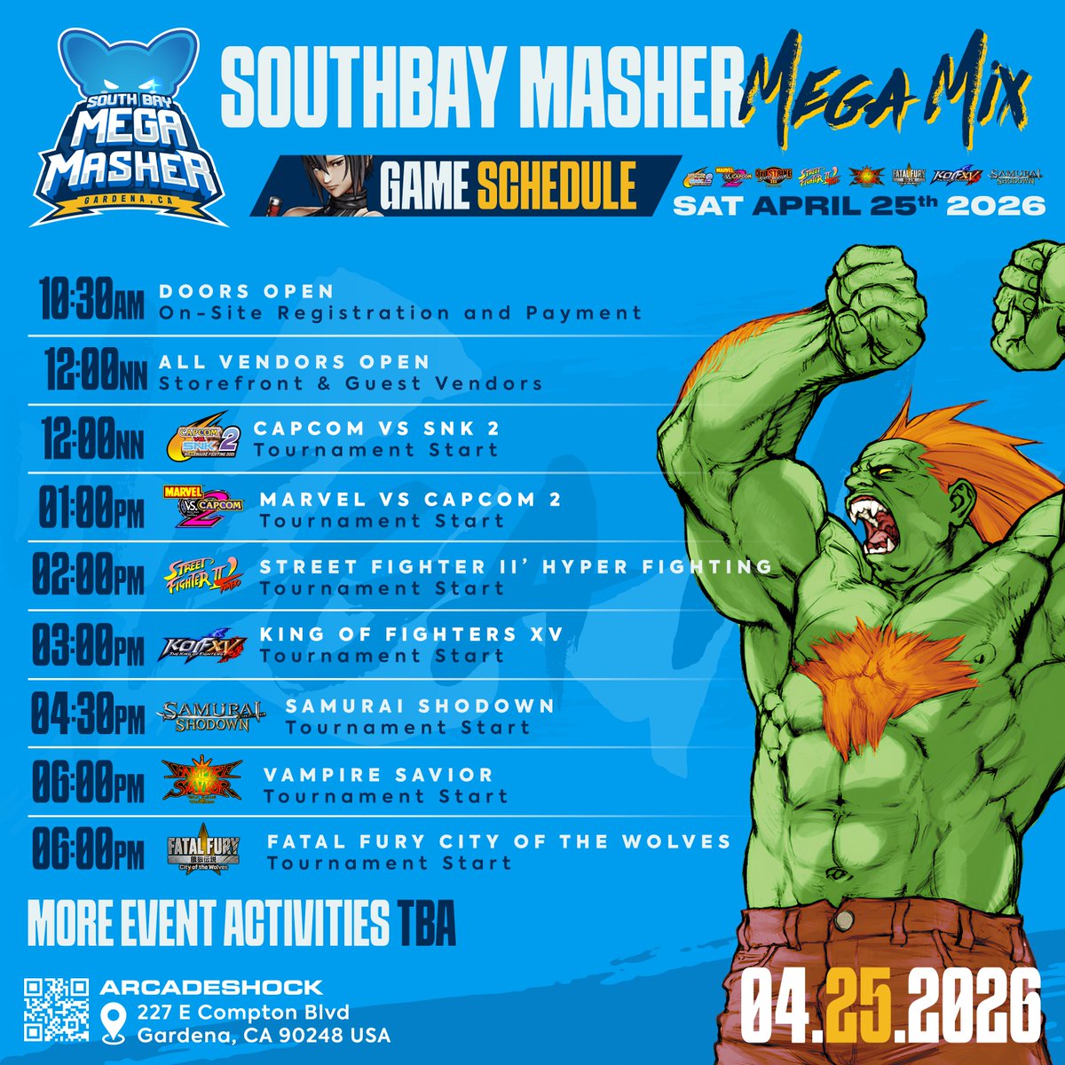 ARCADESHOCK @SOUTHBAY MEGA MIXER APRIL 25TH tweet media