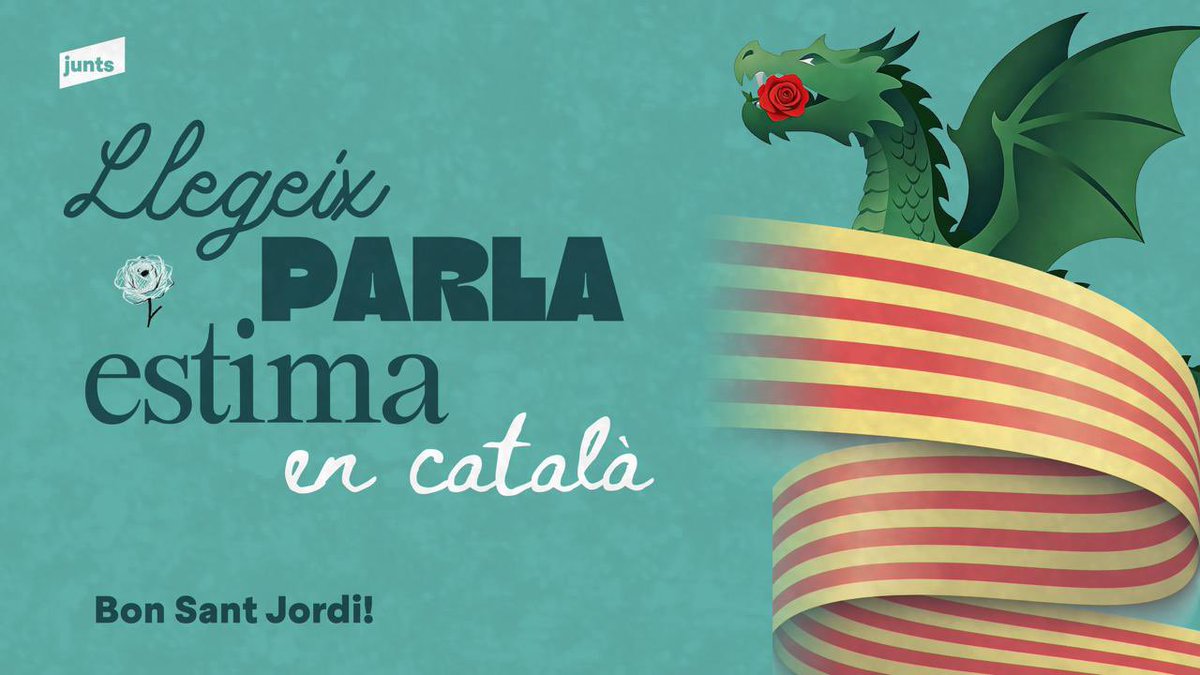 Llegeix, parla, estima en català. 

Bona diada a tothom!🌹🐉📚