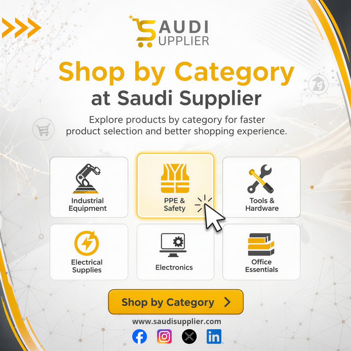 Saudi_Supplier's tweet image. Shop by Category at Saudi Supplier

Find what you need faster.

Shop by category and explore safety, tools, electrical, industrial, medical, and workplace essentials in one place.

#SaudiSupplier #ShopByCategory #KSA #SaudiArabia