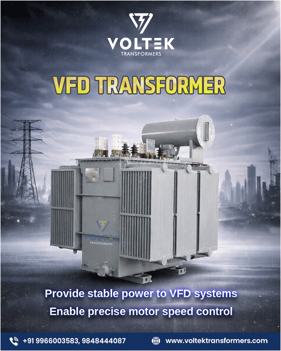 voltek_official's tweet image. Precision starts with stable power.
Our VFD transformers deliver consistent performance to drive systems, enabling accurate motor speed control and enhanced operational efficiency.

🌐 voltektransformers.com

#VoltekTransformers #VFDTransformer #MotionControl #MotorControl