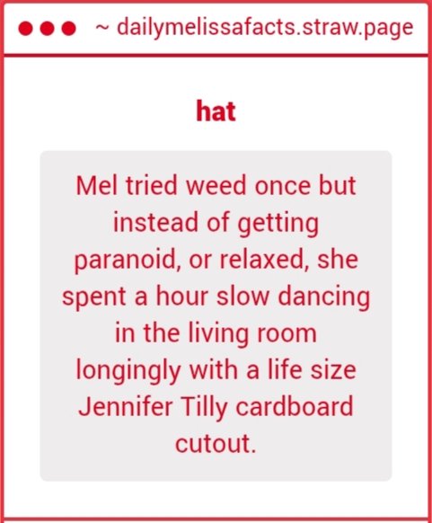 daily melissa facts tweet media