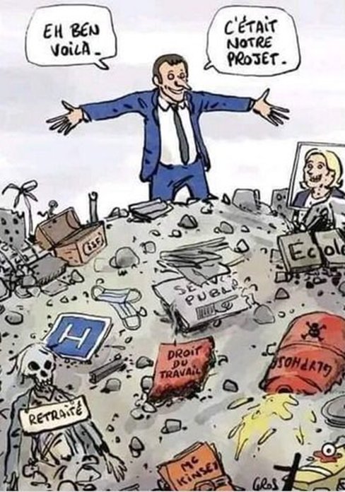 CARTERE88991802's tweet image. Une image vaut mieux que 1000 mots 
#Macron fossoyeur de la #France aux arrêts sans plus attendre !