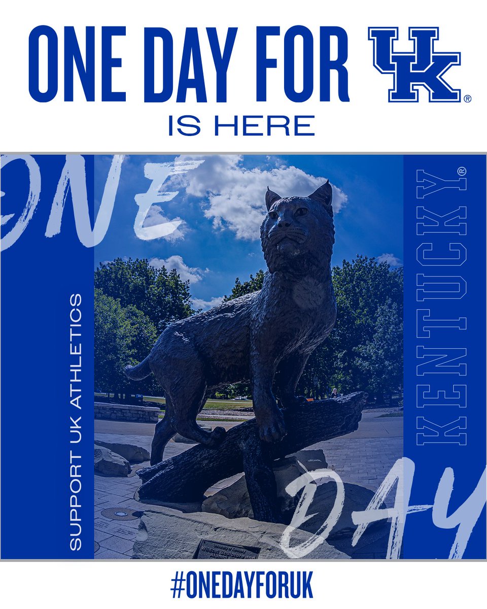UKAthletics's tweet photo. #OneDayForUK is here! Today is your chance to show your support for your favorite Wildcat teams. 

🔗: https://t.co/gnFV33QHjN https://t.co/3VQQEN0aqh