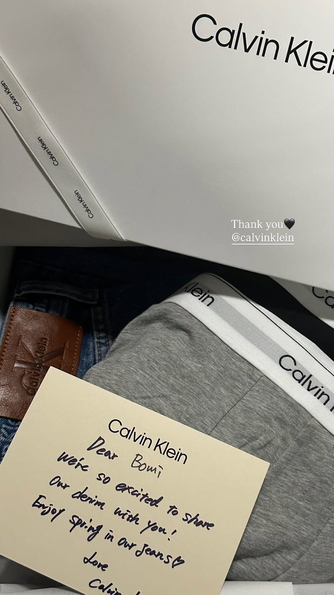 onlyskyflx's tweet image. Bomi gift from @CalvinKlein 

#TheBoyfriendS2  #Bomi