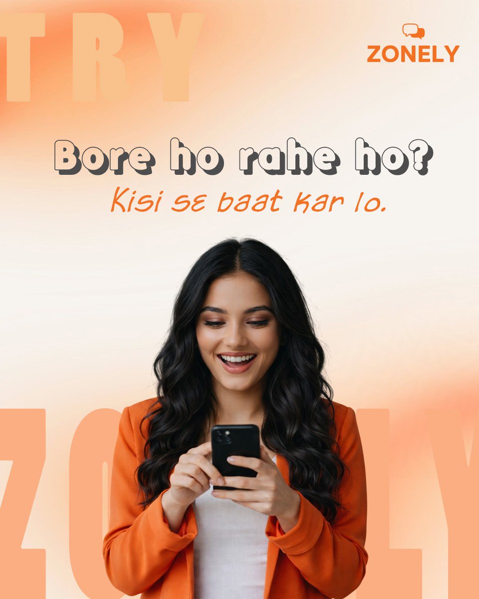 Zonely_app's tweet photo. Bore? 😑
Lonely? 😶

Just want to talk? 💬
Bas ek app chahiye,
Zonely Download kro abhi. https://t.co/CdcRz9tuD7