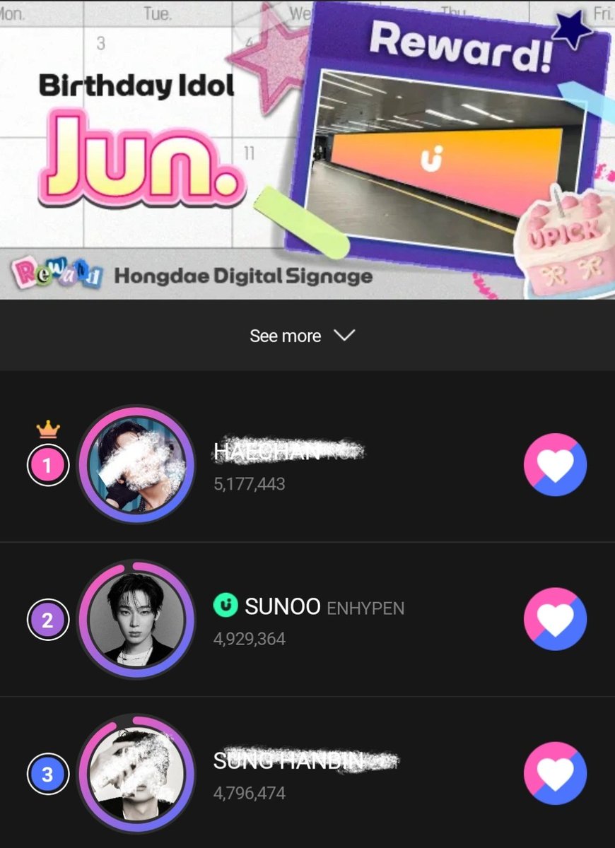 [🗳] 230426 •  UPICK

𝗟𝗘𝗧’𝗦 𝗩𝗢𝗧𝗘 𝗙𝗢𝗥 𝗦𝗨𝗡𝗢𝗢
" June Birthday Idol Vote "

🎯 Birthday Goal: Rank 1 
📊 Peringkat saat ini: #2
⏳️ End Vote : 10 Mei 

Semangat collect and let’s secure this win for SUNOO 💛💪

#2026SUNOOBdayPolls #SUNOO #선우 #ENHYPEN #엔하이픈