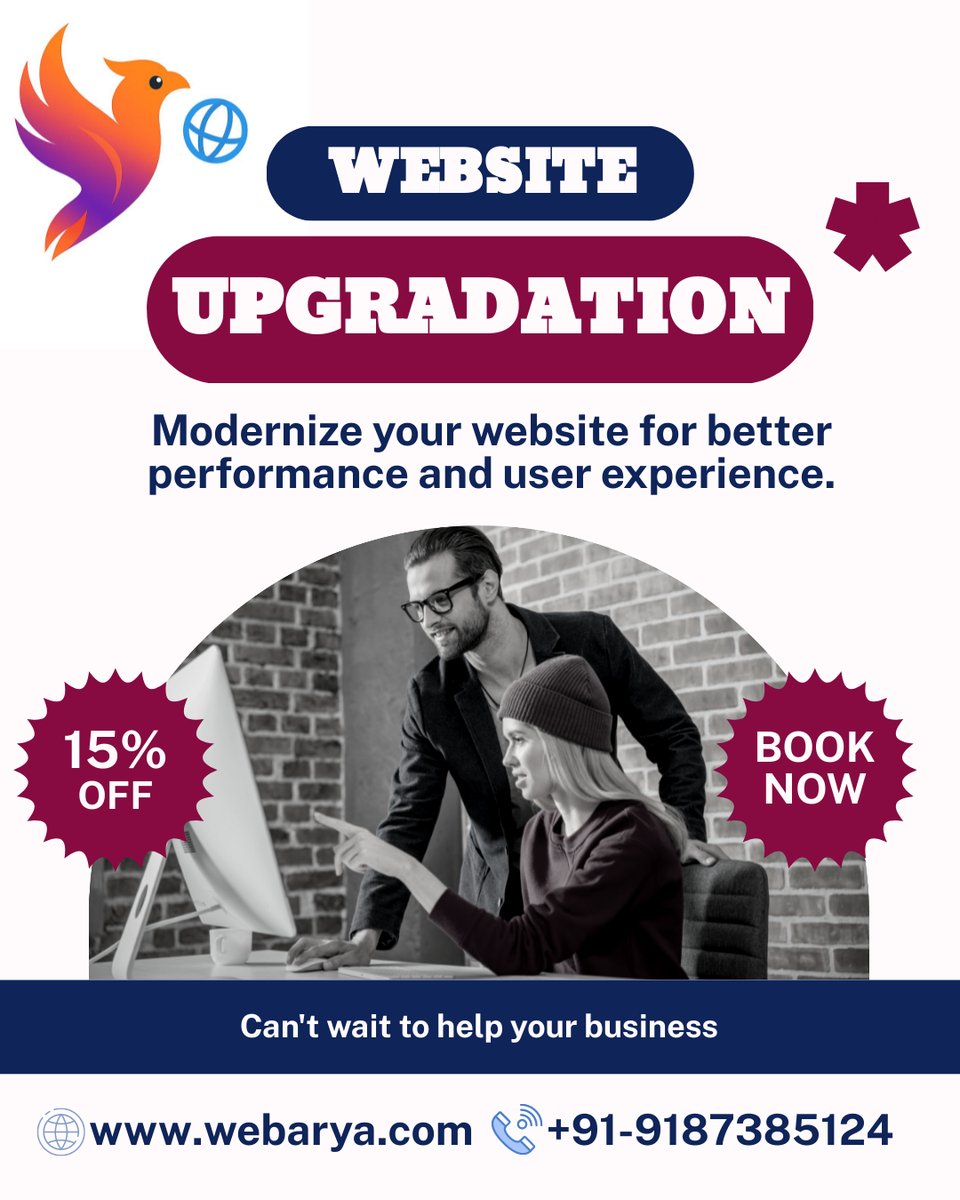 WebAryaTech's tweet image. Is your website holding your business back?

An outdated site = lost customers &amp;amp; growth.

Upgrade to a faster, modern, and secure experience with WebArya. 

🎉 Get 15% OFF
👉 webarya.com

#WebsiteUpgrade #WebDevelopment #AI #Startup #DigitalGrowth