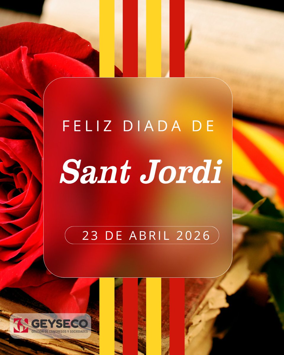 geyseco's tweet photo. 🌹📚 Avui celebrem Sant Jordi!

Desde Geyseco, no podíamos dejar pasar el día del libro. ¡Os deseamos un feliz día de Sant Jordi! 🎉

¿Y vosotros? ¿Qué planes tenéis para hoy: una rosa, un libro o ambos? 🌹📖 https://t.co/a81ndCcQz5