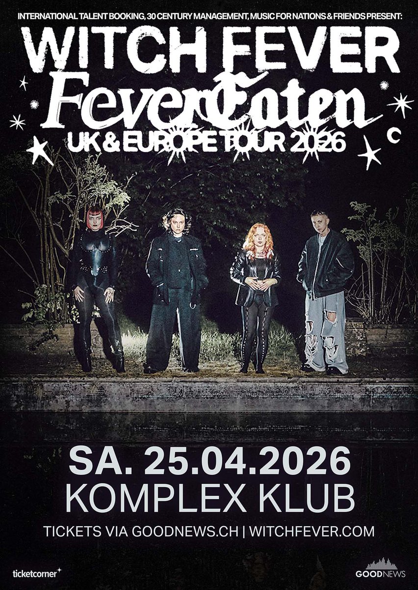 MetalFactoryCH's tweet image. WITCH FEVER, am Samstag im Komplex Klub in Zürich. #witchfever #postpunk #komplexklub