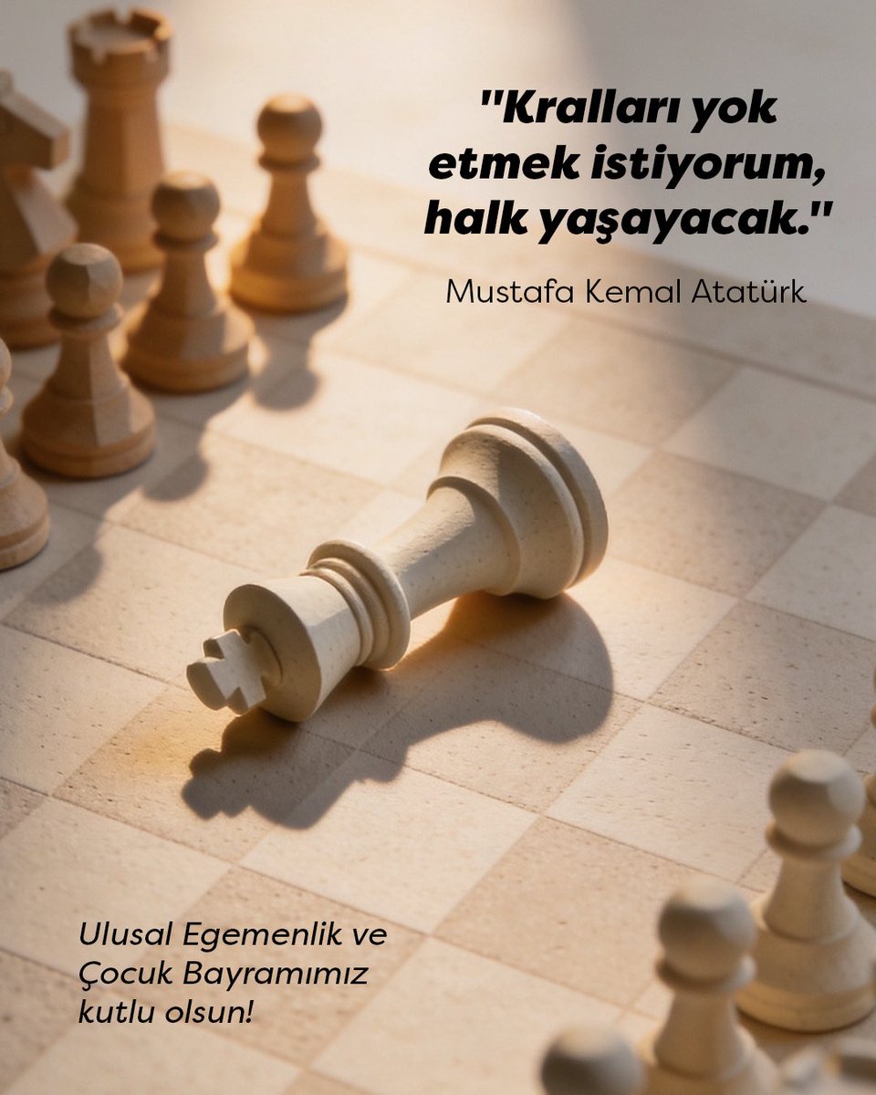 Atatürk, okuduğu bir Voltaire kitabına bu notu düşmüş: “Kralları yok etmek istiyo(rum), halk yaşayacak.” Ulusal egemenliği daha iyi anlatan bir söz yoktur sanıyoruz. 23 Nisan Ulusal Egemenlik ve Çocuk Bayramımız kutlu olsun!