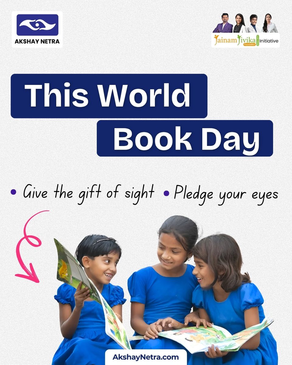 TeamAkshayNetra's tweet photo. Books open minds…
you can help someone see the world. 👁️

This World Book Day, pledge your eyes. https://t.co/042VeAdCST